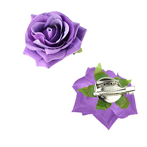 Sommer schöner Kranz Stirnband kleine Gänseblümchen Rose Stirnband Mädchen Erwachsene Kopfbedeckung Haarreife & Stirnbänder (Purple, One Size) von Mashaouyo