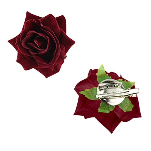 Sommer schöner Kranz Stirnband kleine Gänseblümchen Rose Stirnband Mädchen Erwachsene Kopfbedeckung Haarreife & Stirnbänder (Red, One Size) von Mashaouyo