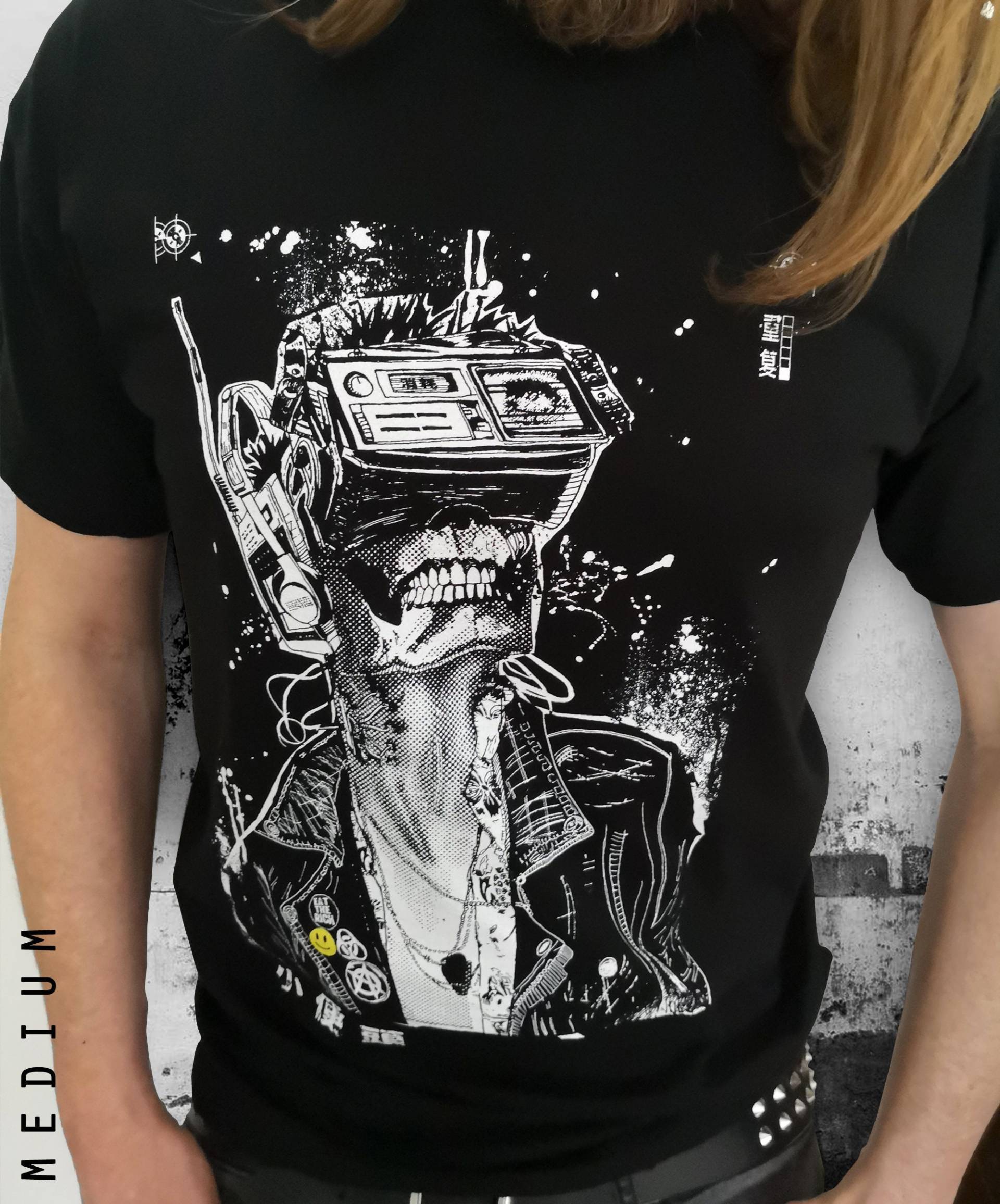 Cyberpunk Heavy-Metal-T-Shirt Cyberpunk Heavy-Metal-T-Shirt von Mashiene11Art