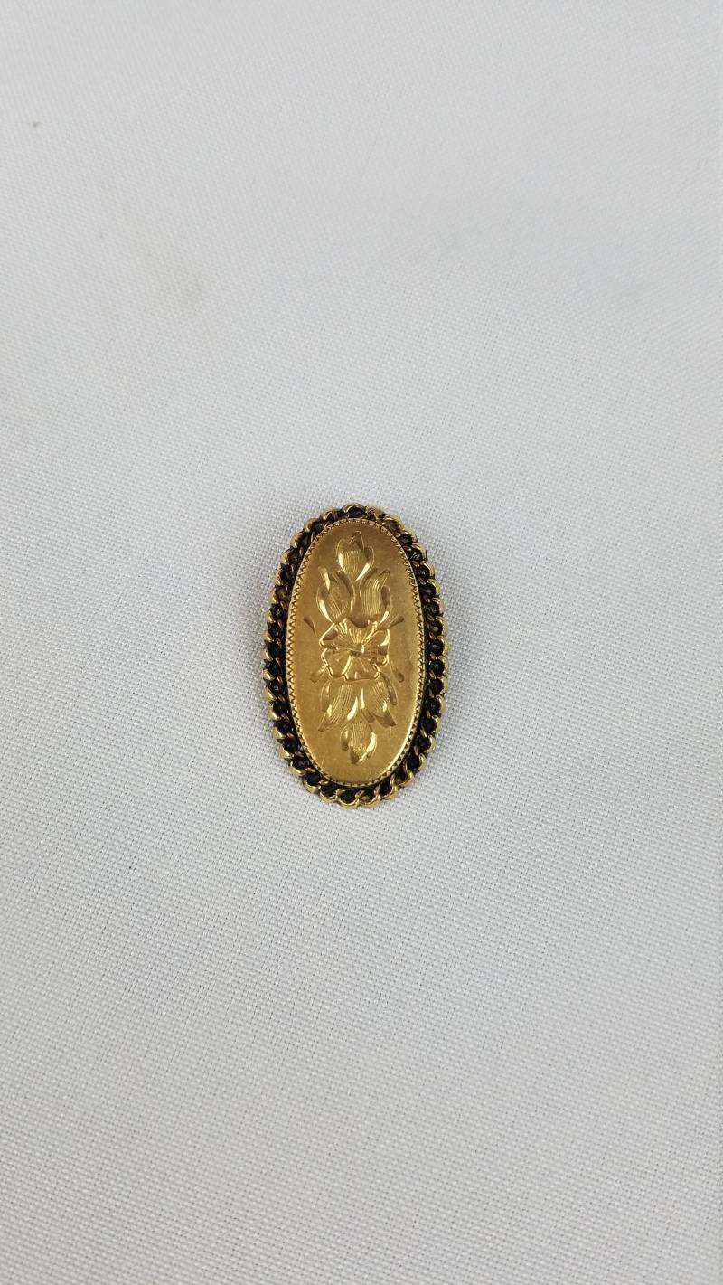 1/20 12K Gold Gefüllt Brosche Blumen Eingefasst von MashliDesign