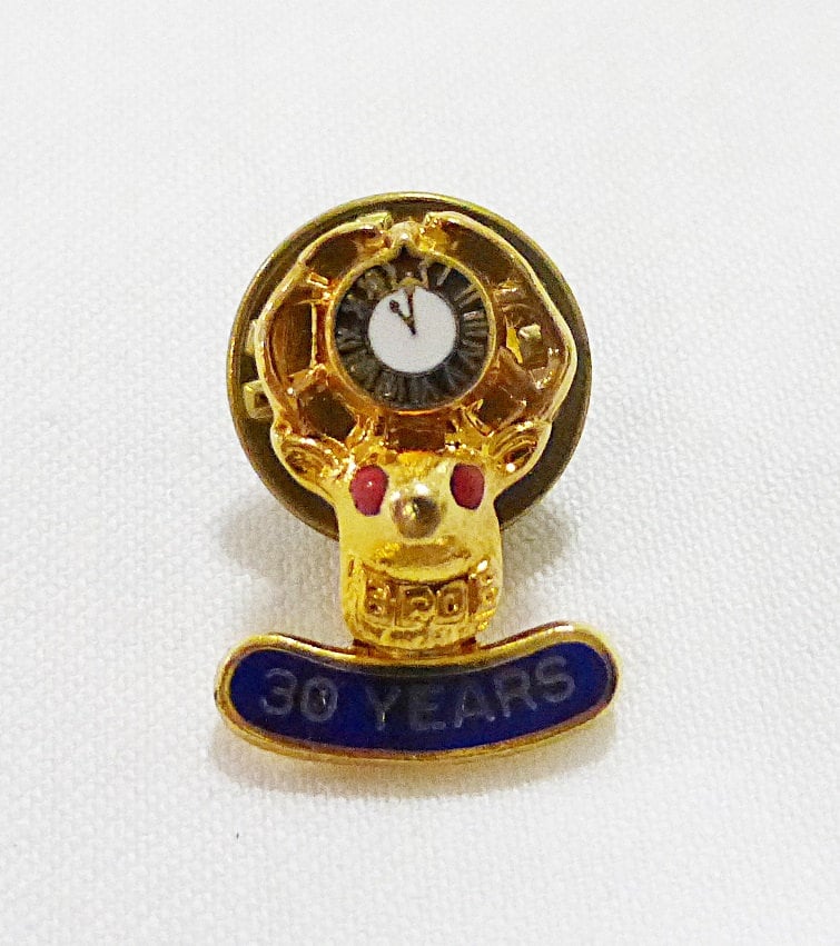 Bpoe Elks Verein 30 Jahre Polig Kupplung Zurück Auszeichnung Gold Ton Jahrgang Im Feld von MashliDesign