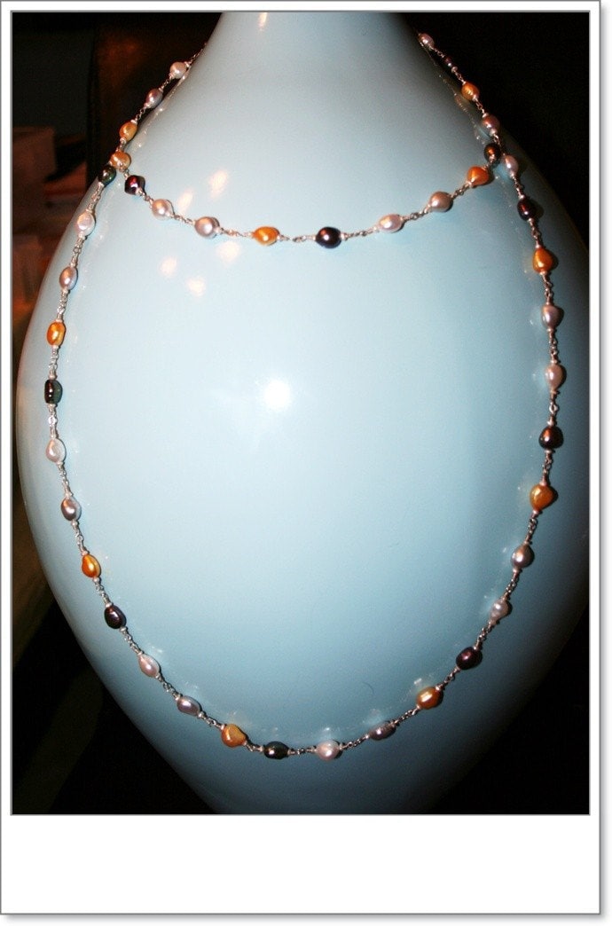 Doppelsträngige Perlenkette Perfekt Als Geschenk Zu Weihnachten von MashliDesign