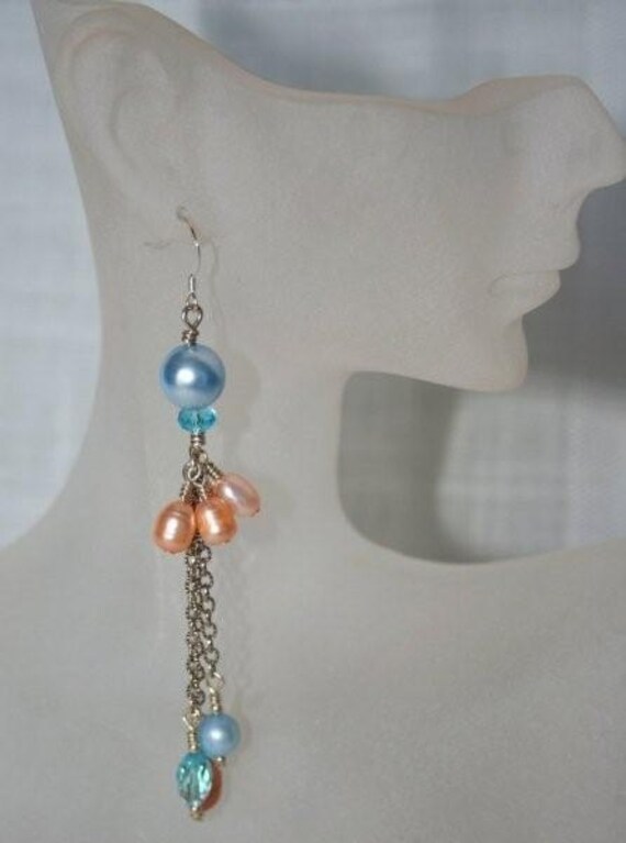 Handgemachte Sterling Silber Ohrringe Mit Süsswasserperlen von MashliDesign