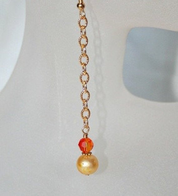 Ohrringe Vergoldet Und Süsswasserperlen von MashliDesign