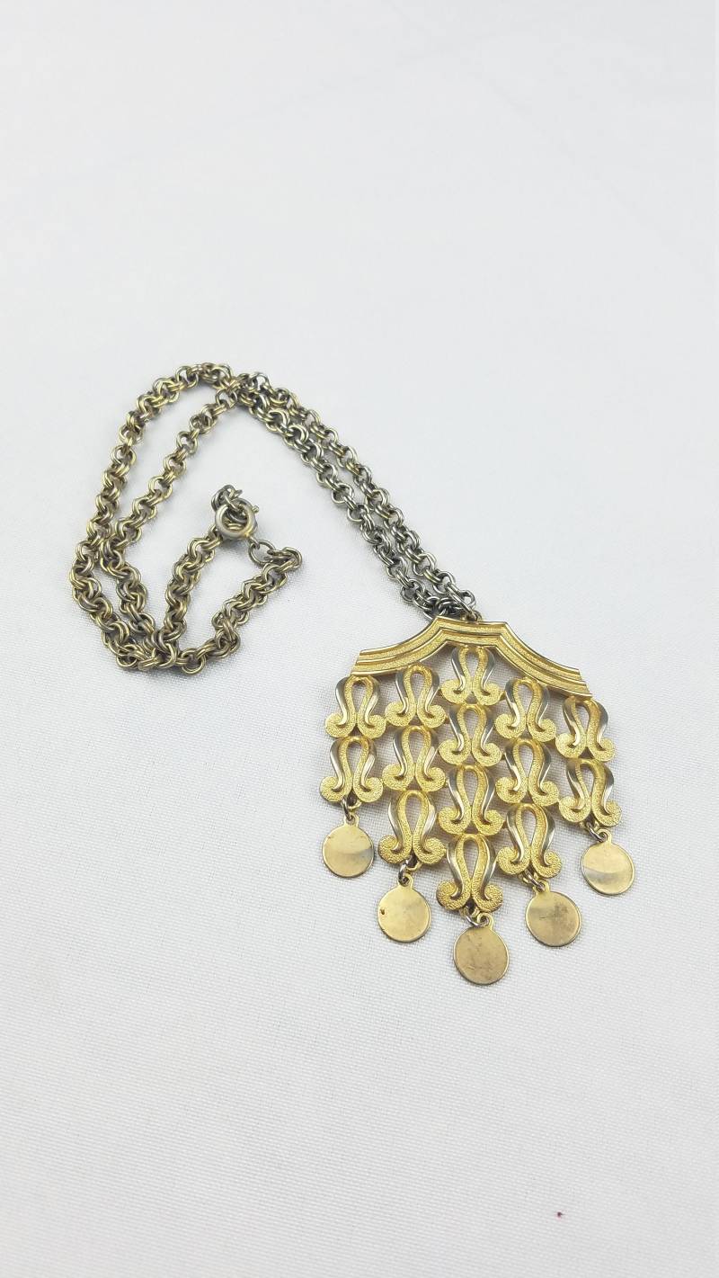 Vtg Goldton Halskette Orientieren Anhängerkette von MashliDesign