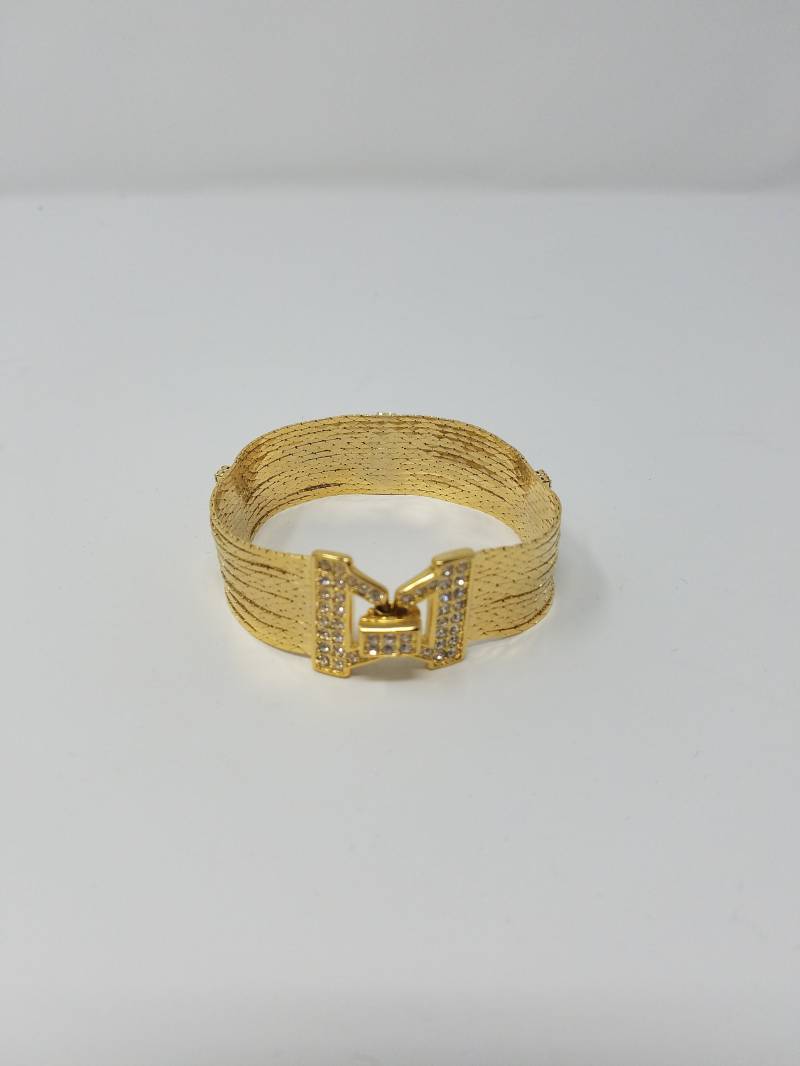 Vtg Nolan Miller Star Luster Armband Goldton-Kristall-Verschluss Schmuck von MashliDesign