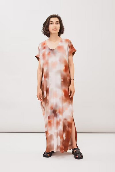 Maska Kirsi - Long printed viscose dress von Maska