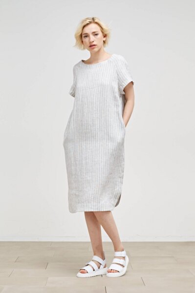 Maska - Kleid Avery Wide Linen Dress von Maska