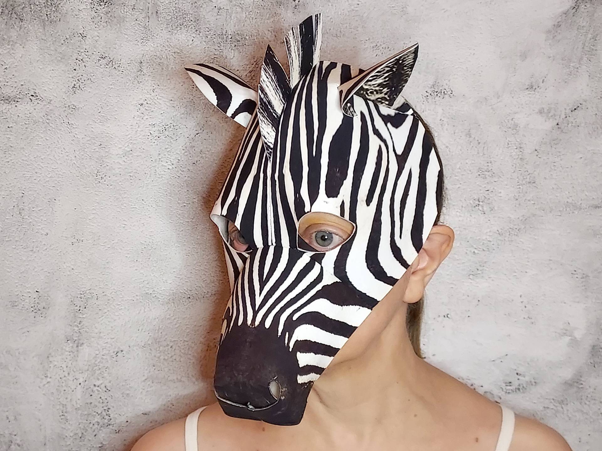Zebra Maske, Halloween Tier Maskerade Kostüm Theater Performance Tanz Maske Zebra Maske, Halloween Tier Maskerade Kostüm Theater Performance Tanz Maske von MaskablesNY