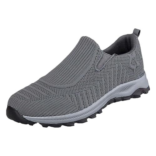 Gesundheitsschuhe Herren Mit Fußbett Slip-On Sportschuhe Orthopädische Schuhe Große Größen Walkingschuhe Atmungsaktiv Turnschuhe Mesh Laufschuhe Low Top Tennisschuhe Rutschfest Fitnessschuhe von Maskjuwio