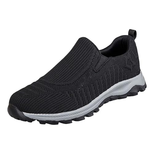 Gesundheitsschuhe Herren Mit Fußbett Slip-On Sportschuhe Orthopädische Schuhe Große Größen Walkingschuhe Atmungsaktiv Turnschuhe Mesh Laufschuhe Low Top Tennisschuhe Rutschfest Fitnessschuhe von Maskjuwio
