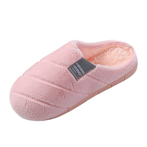 Hausschuhe Damen Geschlossen | Memory Foam Pantoffeln Plüsch Wärme Slippers | Pantoffeln Damen Filz Hausschlappen Weich | Hausschuhe Mit Weichen Sohlen Fuzzy Gefüttert Slippers Hausschlappen von Maskjuwio