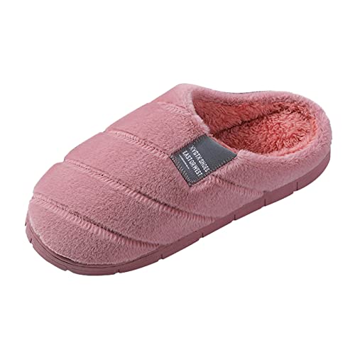 Hausschuhe Damen Geschlossen | Memory Foam Pantoffeln Plüsch Wärme Slippers | Pantoffeln Damen Filz Hausschlappen Weich | Hausschuhe Mit Weichen Sohlen Fuzzy Gefüttert Slippers Hausschlappen von Maskjuwio
