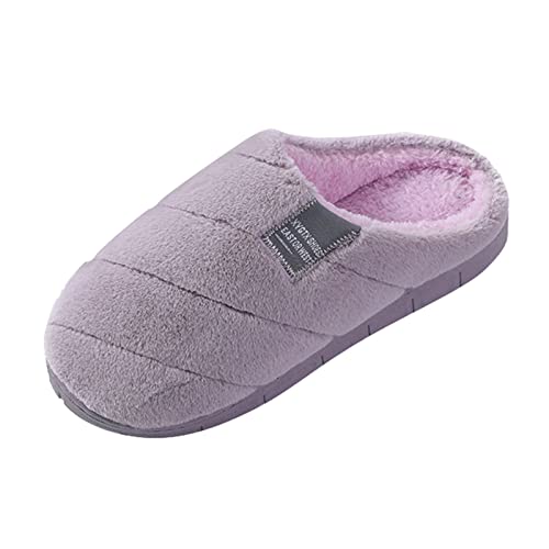 Hausschuhe Damen Geschlossen | Memory Foam Pantoffeln Plüsch Wärme Slippers | Pantoffeln Damen Filz Hausschlappen Weich | Hausschuhe Mit Weichen Sohlen Fuzzy Gefüttert Slippers Hausschlappen von Maskjuwio