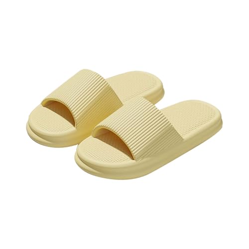 Hausschuhe Damen Sommer Wolken Sandalen Damen Rutschfeste Badelatschen Slip-On Sandaletten Peep Toe Slippers Mit Weichen Sohlen Flach Duschschuhe Drinnen Und Draußen Wasserschuhe Sommersandalen von Maskjuwio
