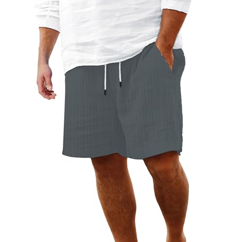 Leichte Sommerhose Herren Badehose Herren Kurz Bermuda Shorts Baggy Badeshorts Atmungsaktive Sporthose Schnell-Trockend Strandshorts Elastische Taille Laufshorts Mit Taschen Dünne Sweatshorts von Maskjuwio