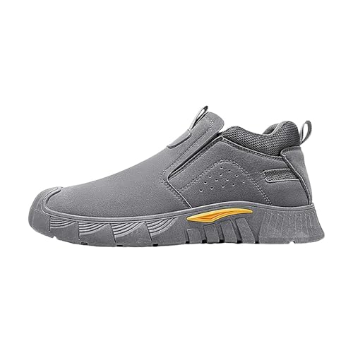 Maskjuwio Arbeitsschuhe Herren Leicht, Slip-On Sportschuhe Ohne Schnürung Schutzschuhe Flexibel Turnschuhe Extra Weit Walkingschuhe Weichen Sohle Laufschuhe Minimalistische Traillaufschuhe Gr.39-44 von Maskjuwio