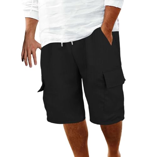 Maskjuwio Cargo Shorts Herren, Kurze Arbeitshose Herren Bermuda Shorts Leinen Cargohose Kurz Dünne Sweatshorts Mit Taschen Elastische Taille Sporthose Baggy Laufshorts Gestreift Casual Badeshorts Maskjuwio Cargo Shorts Herren, Kurze Arbeitshose Herren Bermuda Shorts Leinen Cargohose Kurz Dünne Sweatshorts Mit Taschen Elastische Taille Sporthose Baggy Laufshorts Gestreift Casual Badeshorts von Maskjuwio