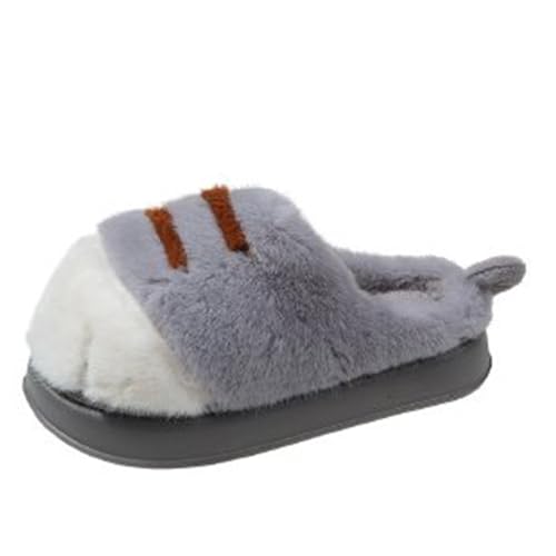 Maskjuwio Filzpantoffeln Damen Mit Gummisohle Hausschuhe Herren Lustig Hausschuhe Damen Winter Plüsch Warme Pantoffeln Memory Foam Hausschlappen rutschfeste Slippers Weichen Sohlen Filzpantoffeln von Maskjuwio