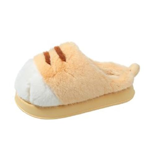 Maskjuwio Filzpantoffeln Damen Mit Gummisohle Hausschuhe Herren Lustig Hausschuhe Damen Winter Plüsch Warme Pantoffeln Memory Foam Hausschlappen rutschfeste Slippers Weichen Sohlen Filzpantoffeln von Maskjuwio