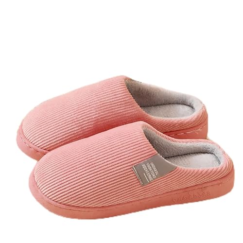 Maskjuwio Filzpantoffeln Damen Rot Hausschuhe Plüsch Gefüttert Pantoffeln Plateau Hausschlappen rutschfeste Slippers Mit Weichen Sohlen Hausschuhe Einfarbig Pantoffeln House Slippers Unisex von Maskjuwio