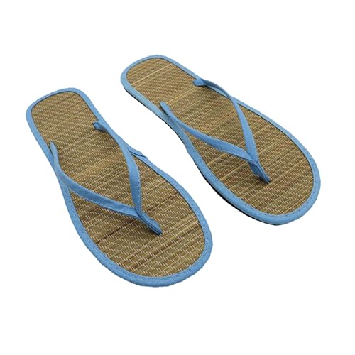 Maskjuwio Flip Flops Damen Elegant, Bambus Flip Flops Offene Sandalen Zehentrenner Badesandalen Slip-On Sandaletten Leicht Zehensandalen Rutschfest Duschschuhe Große Größen Damensandalen Gr.37-41 von Maskjuwio