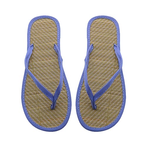 Maskjuwio Flip Flops Damen Elegant, Bambus Flip Flops Offene Sandalen Zehentrenner Badesandalen Slip-On Sandaletten Leicht Zehensandalen Rutschfest Duschschuhe Große Größen Damensandalen Gr.37-41 von Maskjuwio