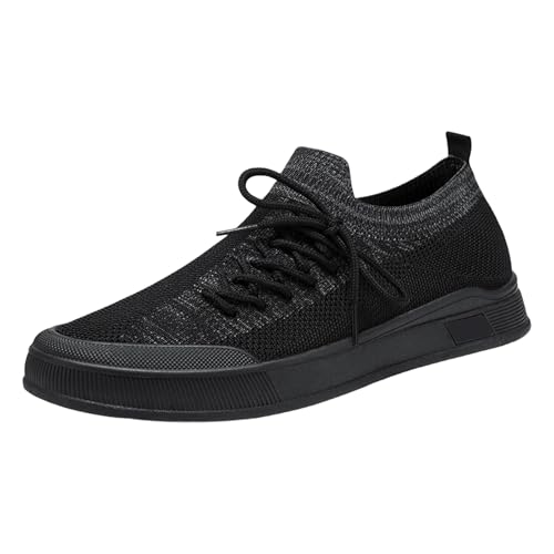 Maskjuwio Freizeitschuhe Herren Sneaker, Leicht Sportschuhe Atmungsaktiv Walkingschuhe Schnürsenkel Fitnessschuhe Weit Turnschuhe Aus Netzstoff Weichen Sohle Turnschuhe Saugfähig Orthopädische Schuhe von Maskjuwio