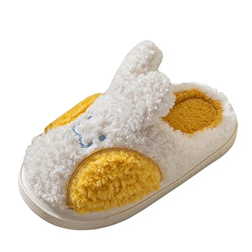 Maskjuwio Hausschlappen Damen 41, Hausschuhe Damen Winter Plüsch Hausschuhe Warme Kuschel Lustig Pantoffeln Flauschig Slippers Farbblock Hausschlappen Memory Foam Pantoffeln Weich Slippers von Maskjuwio