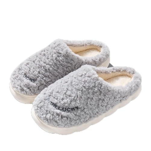 Maskjuwio Hausschlappen Damen Flauschig Plüsch Hausschuhe Damen Pink Wärme Pantoffeln Gefüttert Slippers rutschfeste Hausschlappen Memory Foam Schlappen Weich Bequem Pantoffeln Frottee Slippers von Maskjuwio