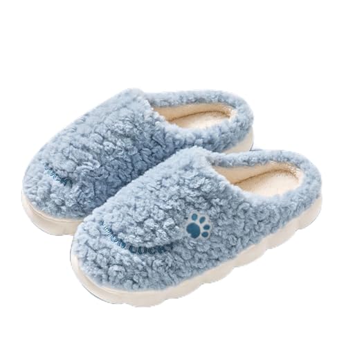 Maskjuwio Hausschlappen Damen Flauschig Plüsch Hausschuhe Damen Pink Wärme Pantoffeln Gefüttert Slippers rutschfeste Hausschlappen Memory Foam Schlappen Weich Bequem Pantoffeln Frottee Slippers von Maskjuwio