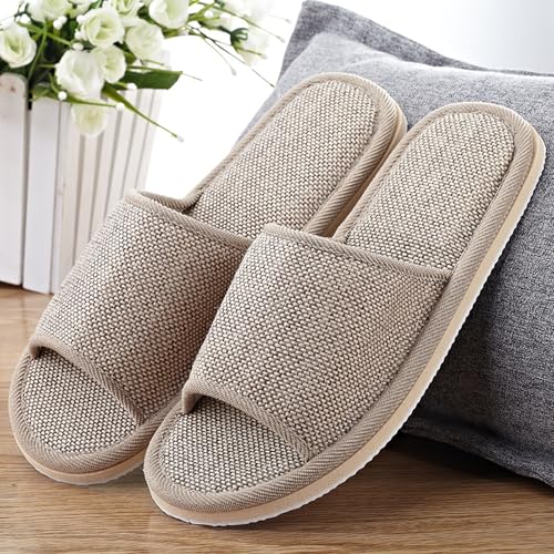 Maskjuwio Hausschuhe Damen 42 Offen Pantoffeln Slip-On Slippers Weich Bequem Hausschlappen rutschfeste Hausschuhe Leichte Pantoffeln House Unisex Hausschlappen Atmungsaktiv Slippers Breite Füße von Maskjuwio