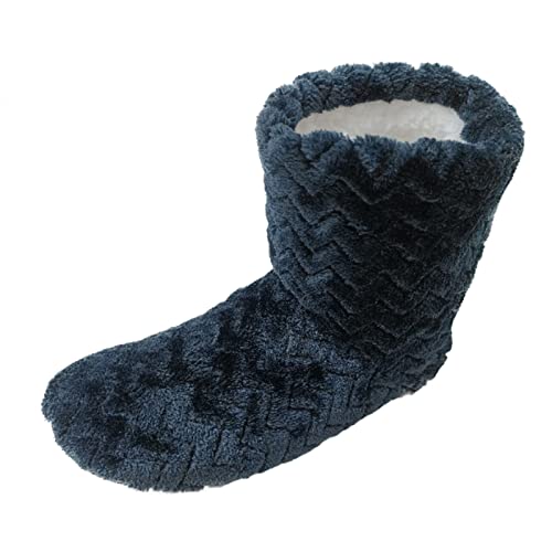 Maskjuwio Hausschuhe Damen Geschlossen Hoch Hausschuhe Damen Winter Filz Warme Gefüttert Hüttenschuhe Drinnen Und Draußen Winterschuhe Weich Bequem Filzpantoffeln rutschfeste Leichte Hüttenschuhe von Maskjuwio