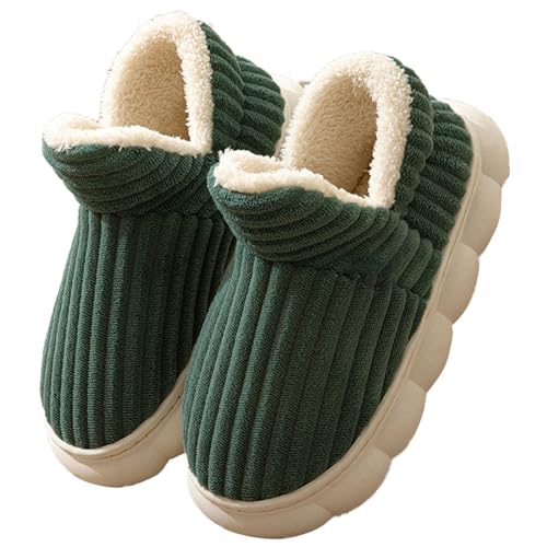 Maskjuwio Hausschuhe Damen Geschlossen Warm Filzpantoffeln Damen Gummisohle Hausschuhe Herren Geschlossen Flauschig Warme Hausschlappen Memory Foam Hüttenschuhe Drinnen Und Draußen Pantoffeln von Maskjuwio