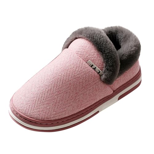Maskjuwio Hausschuhe Damen Pantoletten Für Winter Hausschlappen Damen Flauschig Warme Gefüttert Hüttenschuhe Geschlossen Filzpantoffeln Memory Foam Pantoffeln Weichen Sohlen Hausschuhe Herren von Maskjuwio