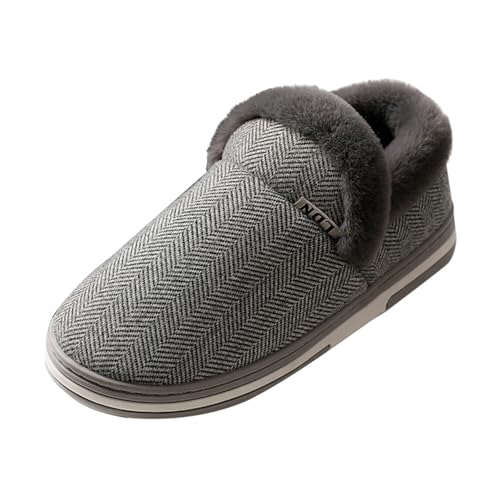 Maskjuwio Hausschuhe Damen Pantoletten Für Winter Hausschlappen Damen Flauschig Warme Gefüttert Hüttenschuhe Geschlossen Filzpantoffeln Memory Foam Pantoffeln Weichen Sohlen Hausschuhe Herren von Maskjuwio