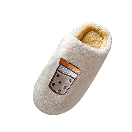 Maskjuwio Hausschuhe Damen Plüsch Süß Pantoffeln Mit Musterdruck Hausschuhe Damen Winter Lustig Warme Fuzzy Hausschlappen Weich Bequem Pantoffeln Leichte & Geräuschlose Hausschlappen Slippers von Maskjuwio
