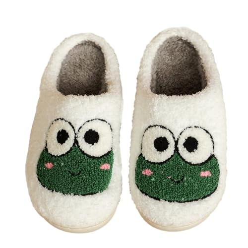 Maskjuwio Hausschuhe Damen Plüsch Süß rutschfeste Pantoffeln Wärme Gefüttert Slippers Flauschig Hausschlappen Hausschuhe Mit Musterdruck Weich Bequem Pantoffeln House Liebespaar Hausschlappen von Maskjuwio