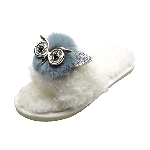 Maskjuwio Hausschuhe Damen Plüschtier, Flauschig Tier Pantoffeln Offener Zehen Slippers Plüsch Hausschlappen rutschfeste Hausschuhe Weich Bequem Pantoffeln Leichte & Geräuschlose Slippers von Maskjuwio