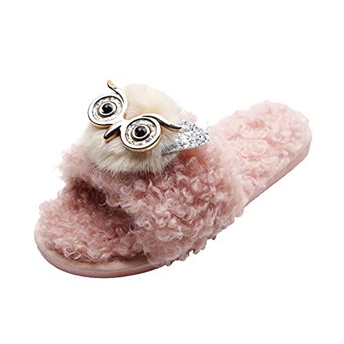 Maskjuwio Hausschuhe Damen Plüschtier, Flauschig Tier Pantoffeln Offener Zehen Slippers Plüsch Hausschlappen rutschfeste Hausschuhe Weich Bequem Pantoffeln Leichte & Geräuschlose Slippers von Maskjuwio