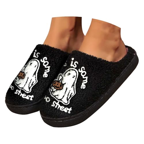 Maskjuwio Hausschuhe Damen Plüschtier | Hausschuhe Herren Lustig | Hausschlappen Warme Gefüttert Slippers Flauschig | Pantoffeln Halloween Hausschlappen rutschfeste | Slippers Memory Foam Pantoffeln von Maskjuwio