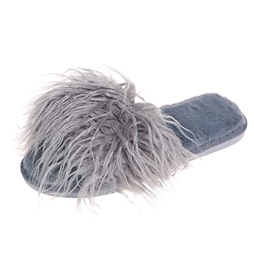 Maskjuwio Hausschuhe Damen Rosa Flauschig Offener Zehen Hausschlappen Plüsch Slippers Warme Pantoffeln Memory Foam Pantoffeln Leichte Weich Hausschuhe rutschfeste Hausschlappen Atmungsaktiv Slippers von Maskjuwio