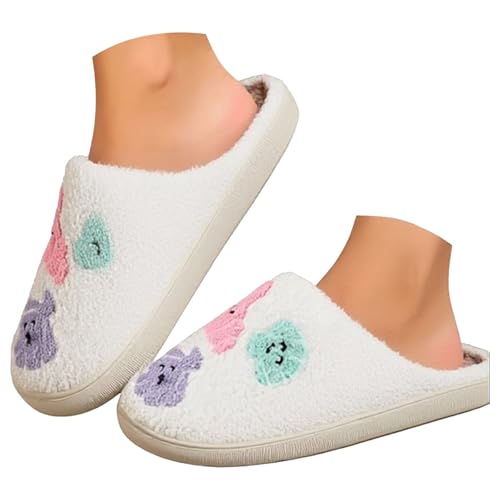 Maskjuwio Hausschuhe Damen Warm 38 Pantoffeln Plüsch Hausschlappen rutschfeste Hausschuhe Halloween Slippers Warme Flauschig Pantoffeln Slip-On Hausschlappen Weich Bequem Slippers Atmungsaktiv von Maskjuwio