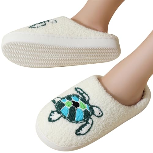 Maskjuwio Hausschuhe Damen Winter 42 Hausschuhe Herren 44 Pantoffeln Mit Musterdruck Liebespaar Hausschlappen Unisex Wärme Slippers Pantoffeln Herren Breiter Fuß Filzpantoffeln Damen Mit Gummisohle von Maskjuwio