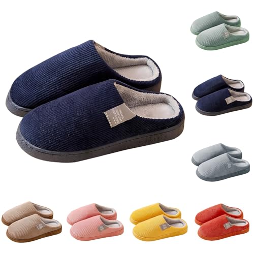 Maskjuwio Hausschuhe Damen Winter Plüsch Pantoffeln Warme Hausschlappen rutschfeste Slippers Unisex Filzpantoffeln Hausschuhe Mit Weichen Sohlen Einfarbig Pantoffeln Fuzzy Gefüttert Slippers von Maskjuwio