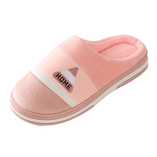 Maskjuwio Hausschuhe Damen Winter Plüsch Warme Slippers Dicke Warme Pantoffeln Plateau Slippers rutschfeste Filzpantoffeln Plüsch Hausschuhe Unisex Liebespaar Pantoffeln Schlafzimmer Hausschlappen von Maskjuwio
