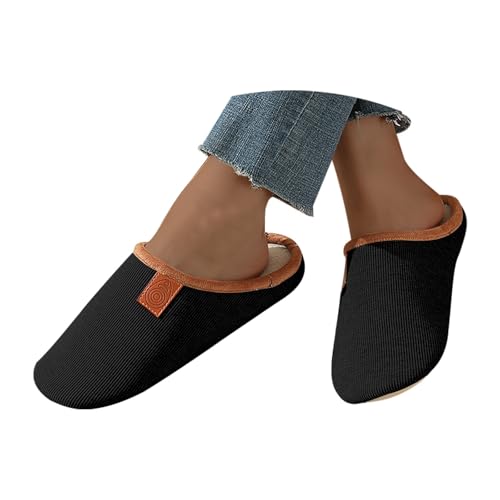 Maskjuwio Hausschuhe Damen Winter | rutschfeste Hausschlappen Wärme Slippers | Atmungsaktiv Pantoffeln Leichte Hausschuhe | Slippers Mit Gefüttert Bequeme Hausschlappen | Unisex House Pantoffeln von Maskjuwio