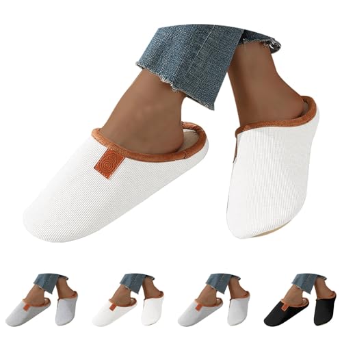Maskjuwio Hausschuhe Damen Winter | rutschfeste Hausschlappen Wärme Slippers | Atmungsaktiv Pantoffeln Leichte Hausschuhe | Slippers Mit Gefüttert Bequeme Hausschlappen | Unisex House Pantoffeln von Maskjuwio