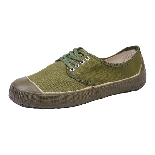 Maskjuwio Leinenschuhe Herren 46, Schnürsenkel Stoffschuhe Round Toe Sportschuhe Low Top Turnschuhe Einfarbig Freizeitschuhe Workout Minimalistische Fitnessschuhe Flach rutschfest Wanderschuhe von Maskjuwio