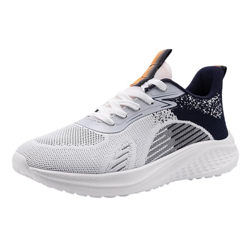 Maskjuwio Outdoor Schuhe Herren, Atmungsaktiv Turnschuhe Breite Laufschuhe Leicht Sportschuhe Schnürsenkel Joggingschuhe Non-Slip Walkingschuhe Workout Fitnessschuhe Biegsam Traillaufschuhe von Maskjuwio